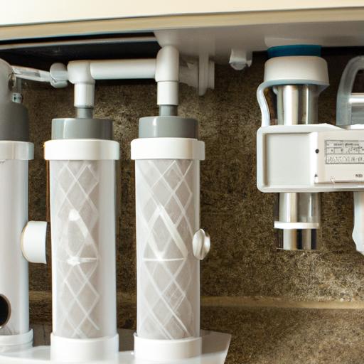 Các loại máy lọc nước âm tủ bếp khác nhau - máy lọc trực tiếp âm tủ bếp, máy lọc thông qua vòi nước, và máy lọc kết hợp với bồn chứa nước.