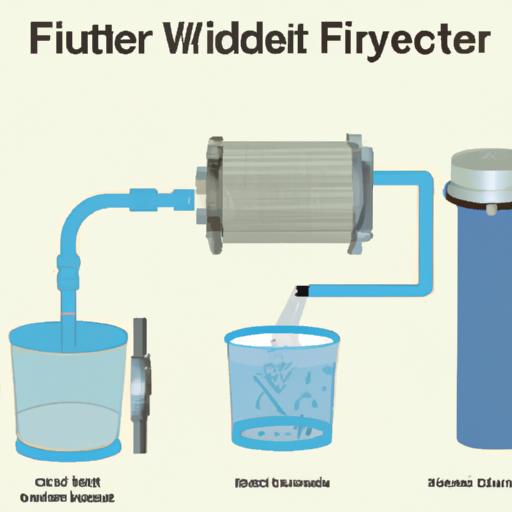 Hình minh họa quy trình lọc nước của máy lọc nước âm tủ bếp, hiển thị các giai đoạn lọc cơ học, hóa học và vi sinh.